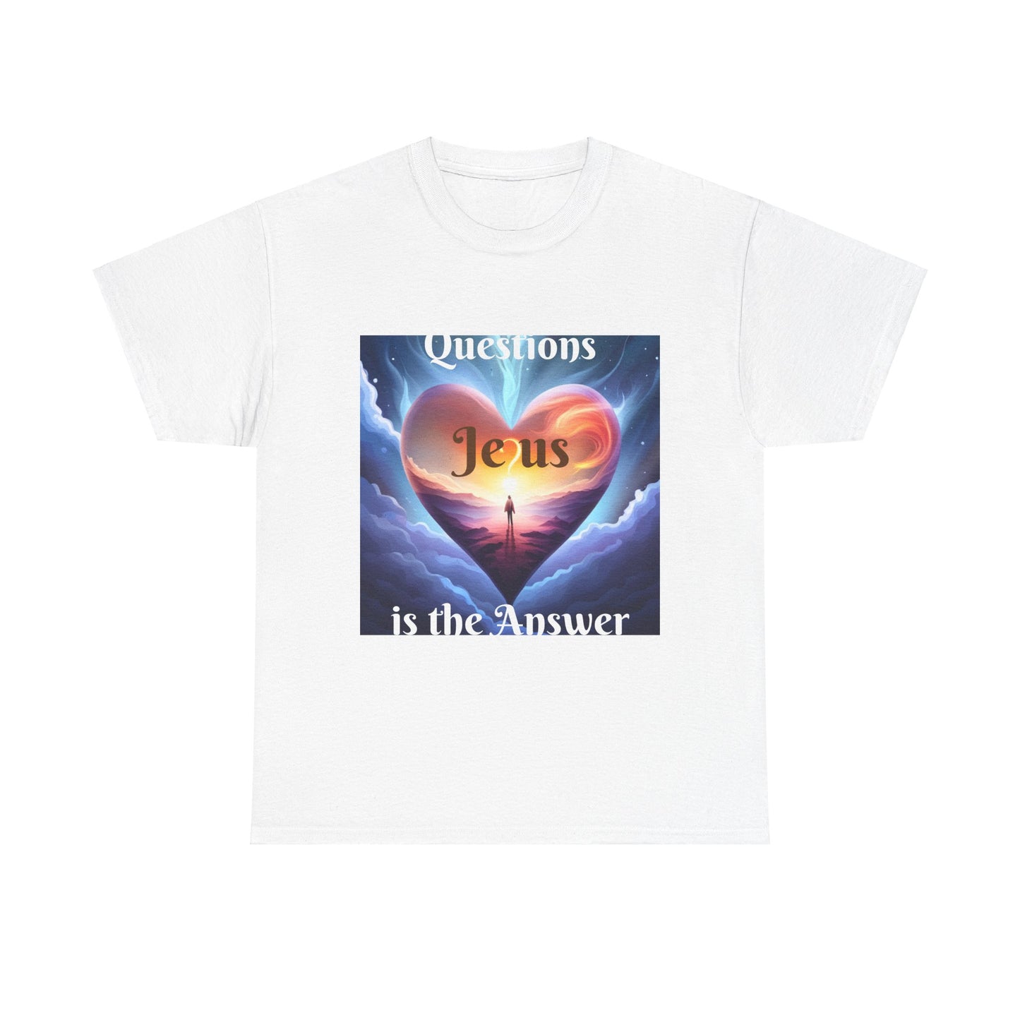 Jesus is the Answer Unisex Heavy Cotton Tee