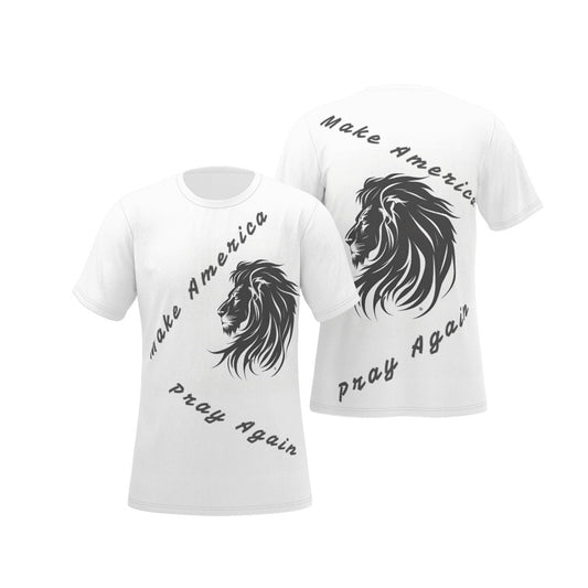 Pray Again Lion Print T-Shirt