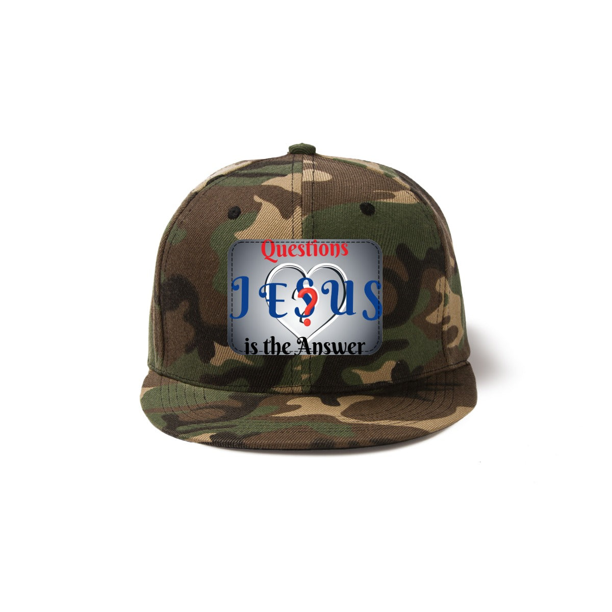 Jesus is the Answer Snapback Hat with Metal Buckle