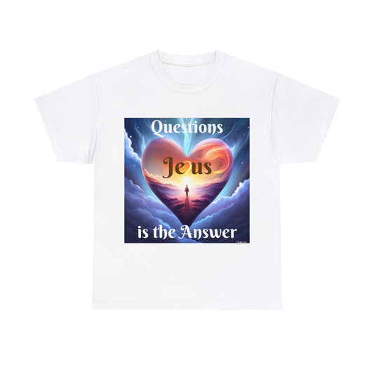 Jesus is the Answer Unisex Heavy Cotton Tee