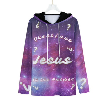 Jesus is the Answer, Long Sleeve Pullover Hoodie